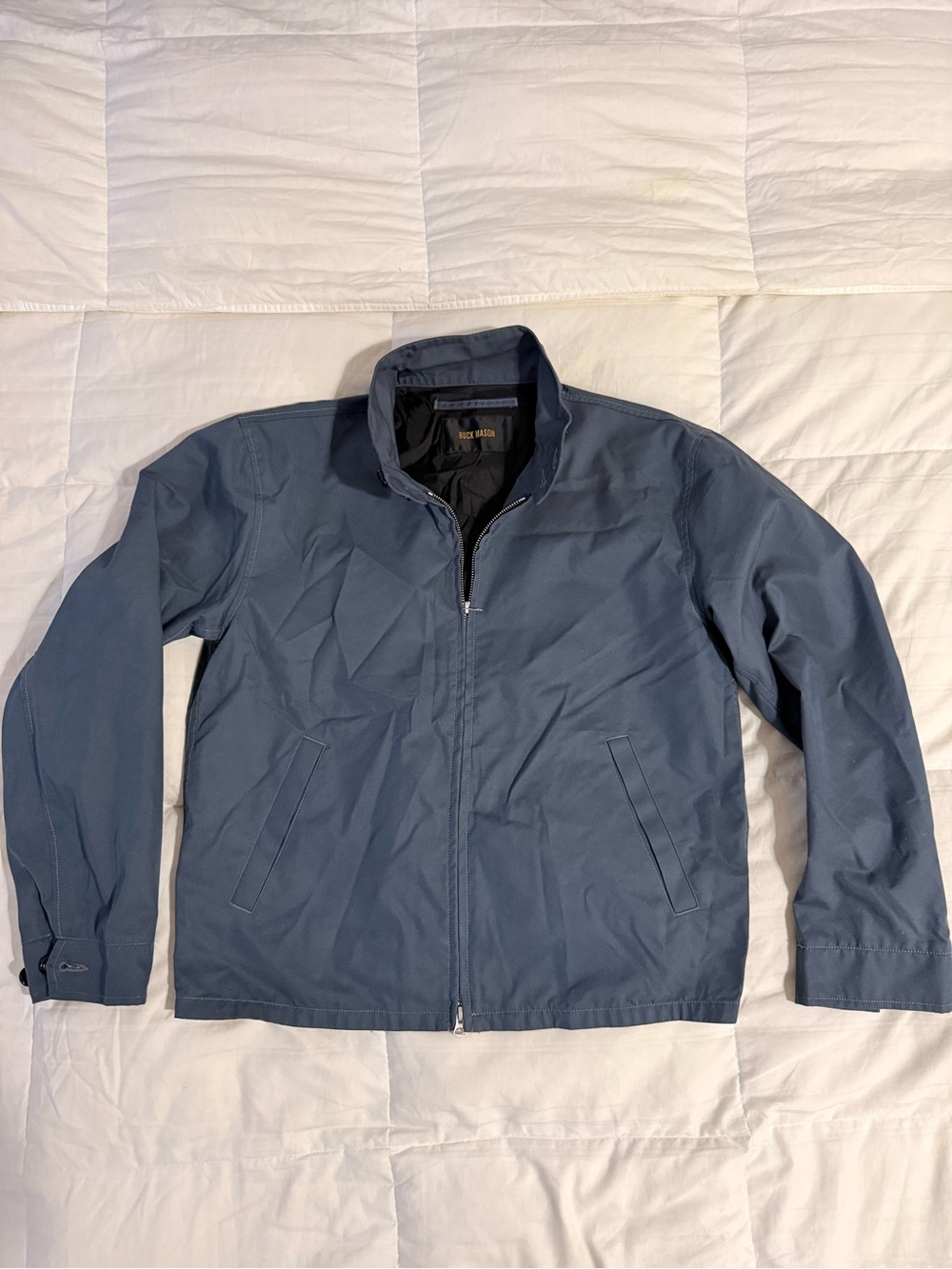 Buck Mason Blue Men's Zip-Front Jacket